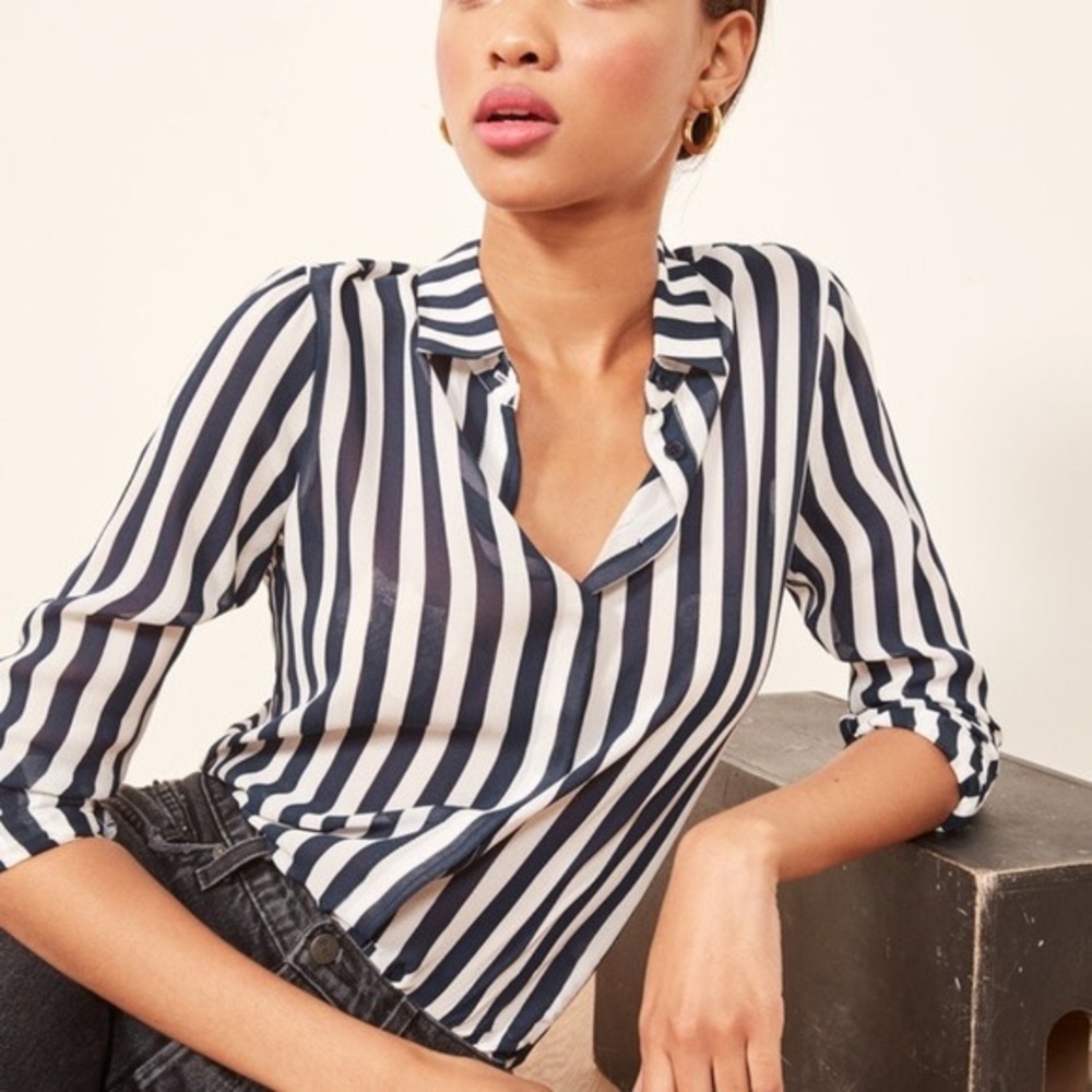 NWT REFORMATION GENOA STRIPED TOP Size XS